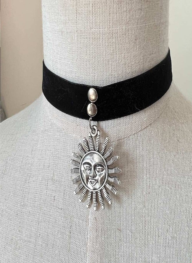3GARDEN Harajuku Gothic sun pendant necklace collar Lace Choker Necklace - Image 3